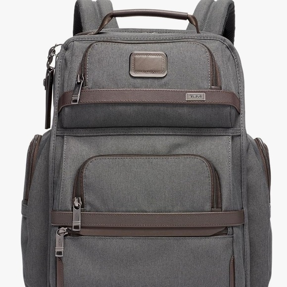 TUMI Charcoal and Chocolate Men's Backpack - Picture 1 of 4